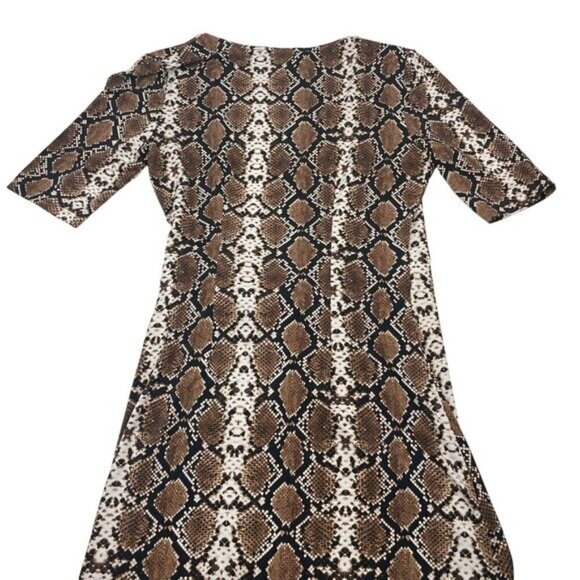 BCBGMAXAZRIA Malena Snake Print Jersey Wrap Dress Sz XS - Picture 4 of 6